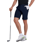 GoPlayer男彈性腰高爾夫短褲(藏青)