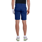 GoPlayer男彈性腰高爾夫短褲(灰藍)