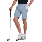 GoPlayer男彈性腰高爾夫短褲(水手藍)