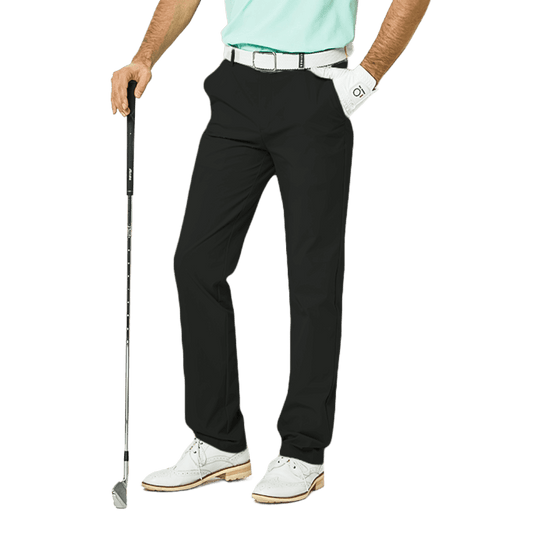 GoPlayer Men's Elastic Waist Golf Pants (Black)