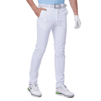 GoPlayer男冲孔防潑水高爾夫長褲(白) 2024