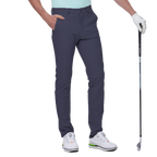 GoPlayer男超彈性冲孔高爾夫長褲(藍灰) 2024
