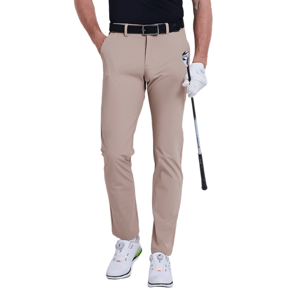 GoPlayer男吸濕排汗高爾夫長褲(卡其)2025