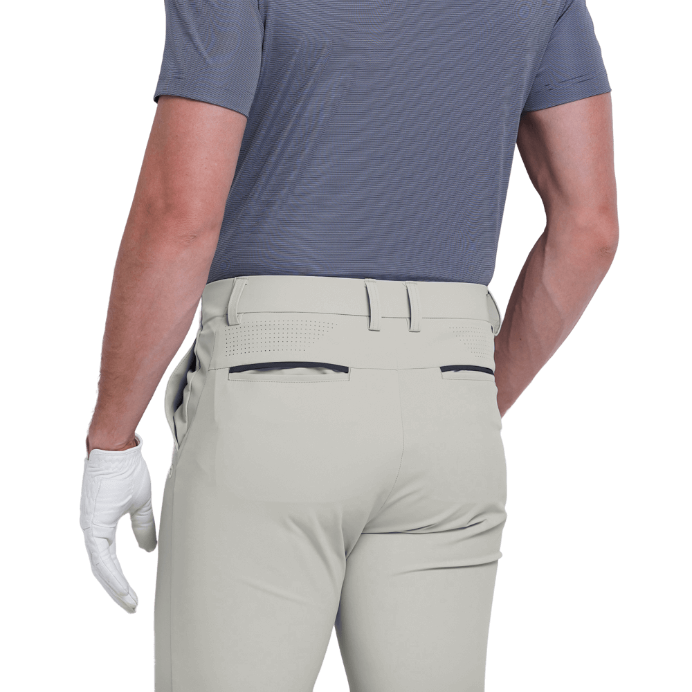 GoPlayer男吸濕排汗高爾夫長褲(淺灰)2025