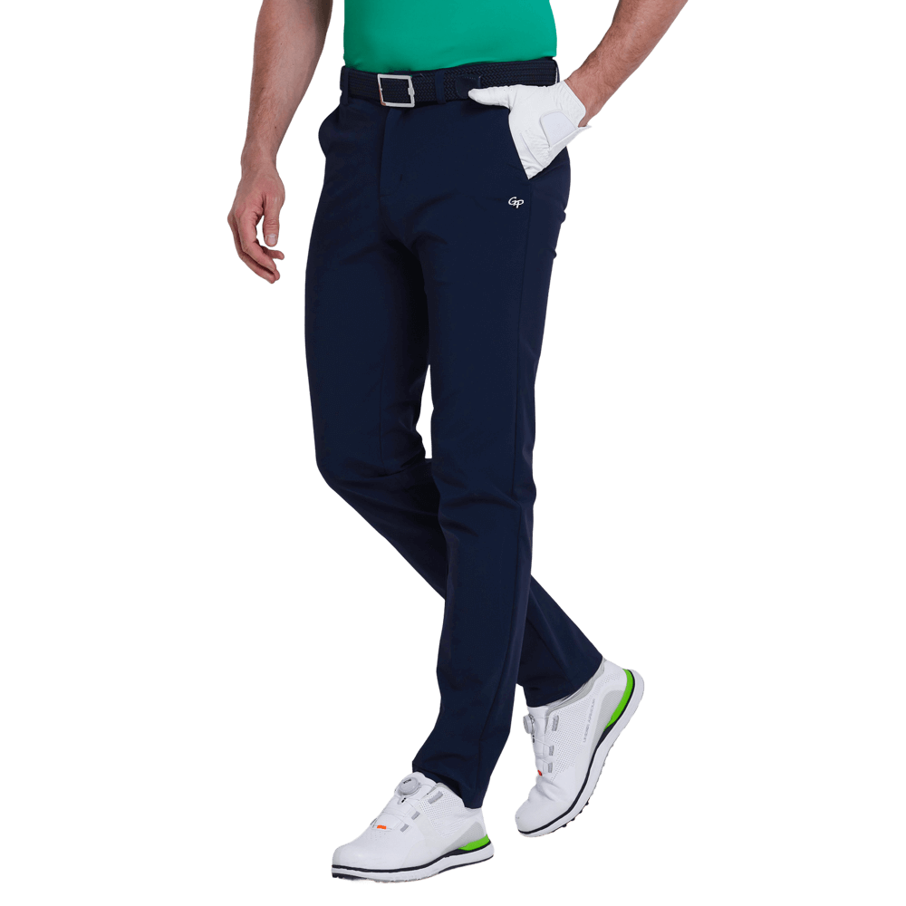 GoPlayer男吸濕排汗高爾夫長褲(藏青)2025