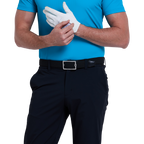 GoPlayer男彈性腰冲孔高爾夫長褲(黑)