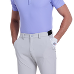 GoPlayer男彈性腰冲孔高爾夫長褲(冷灰)