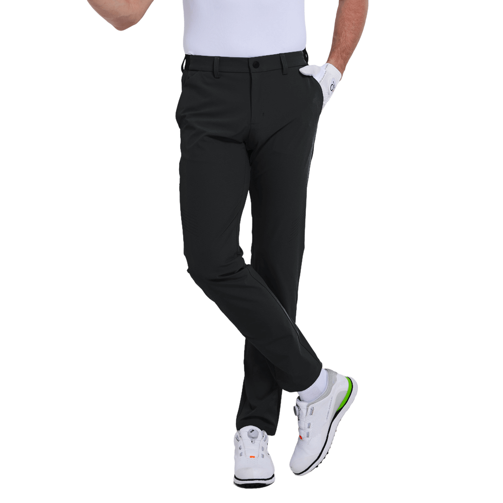 GoPlayer男彈性高爾夫長褲(黑)