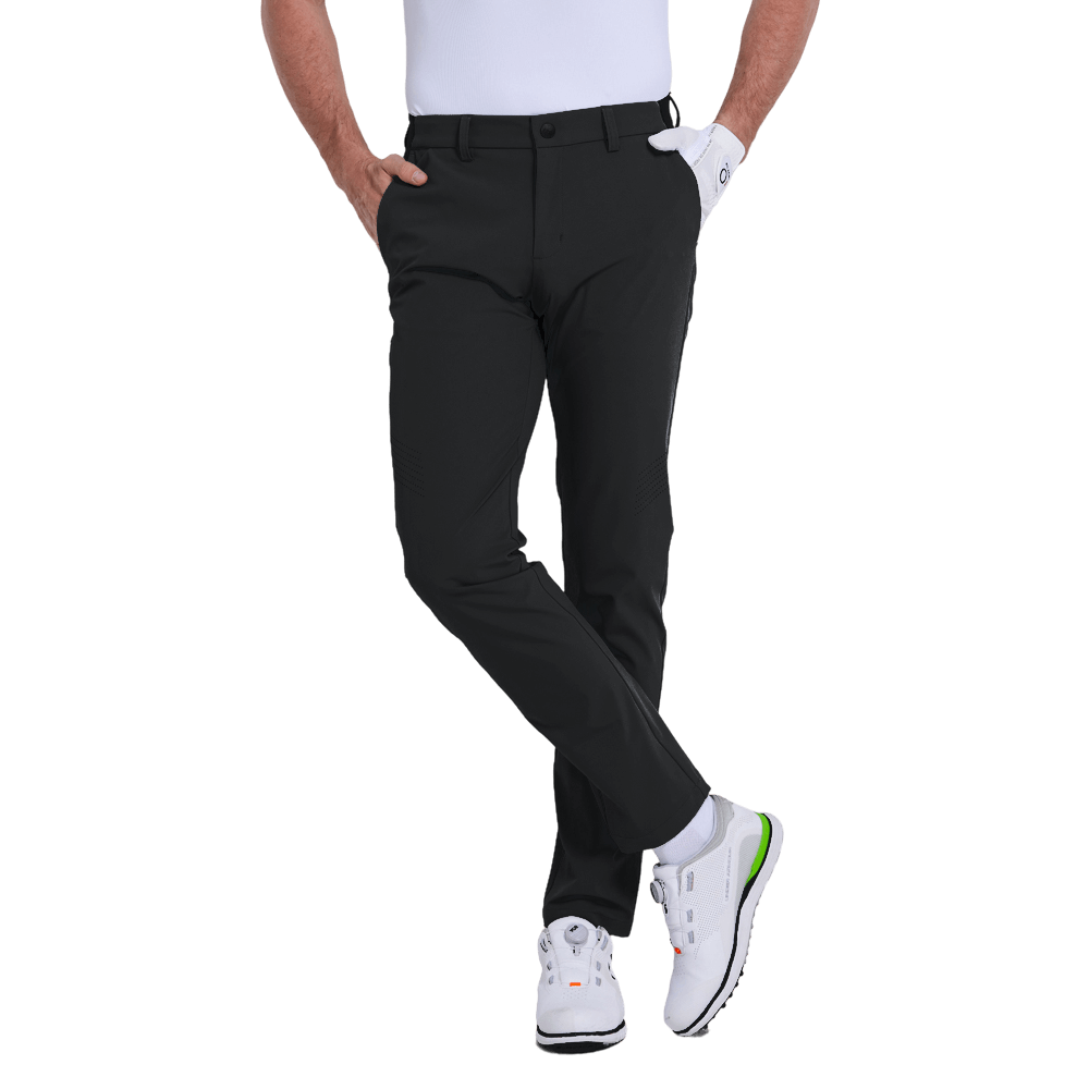 GoPlayer男彈性高爾夫長褲(黑)