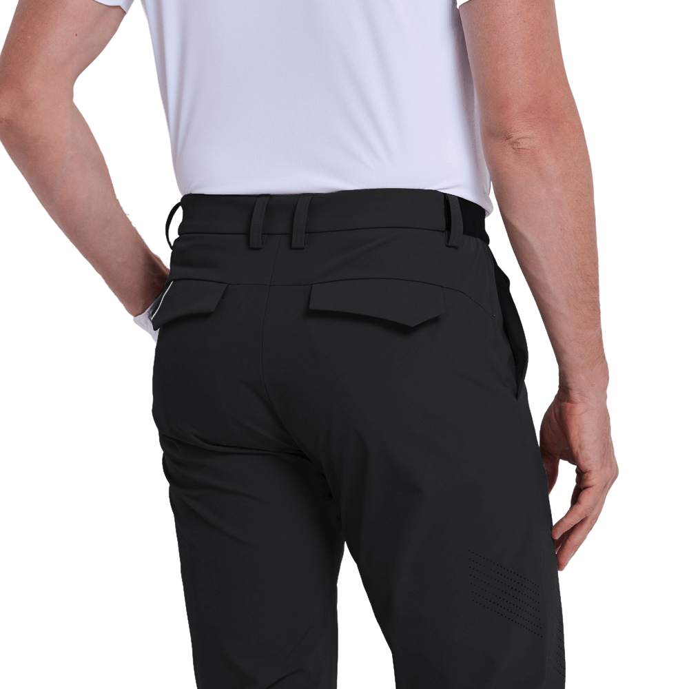 GoPlayer男彈性高爾夫長褲(黑)