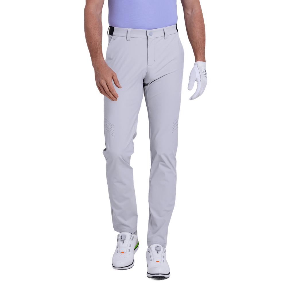 GoPlayer男彈性高爾夫長褲(淺灰)