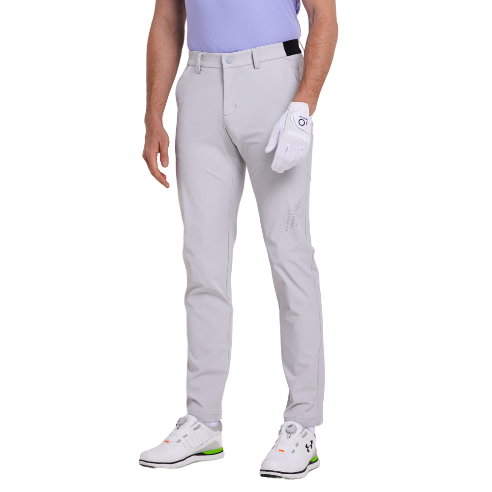 GoPlayer男彈性高爾夫長褲(淺灰)