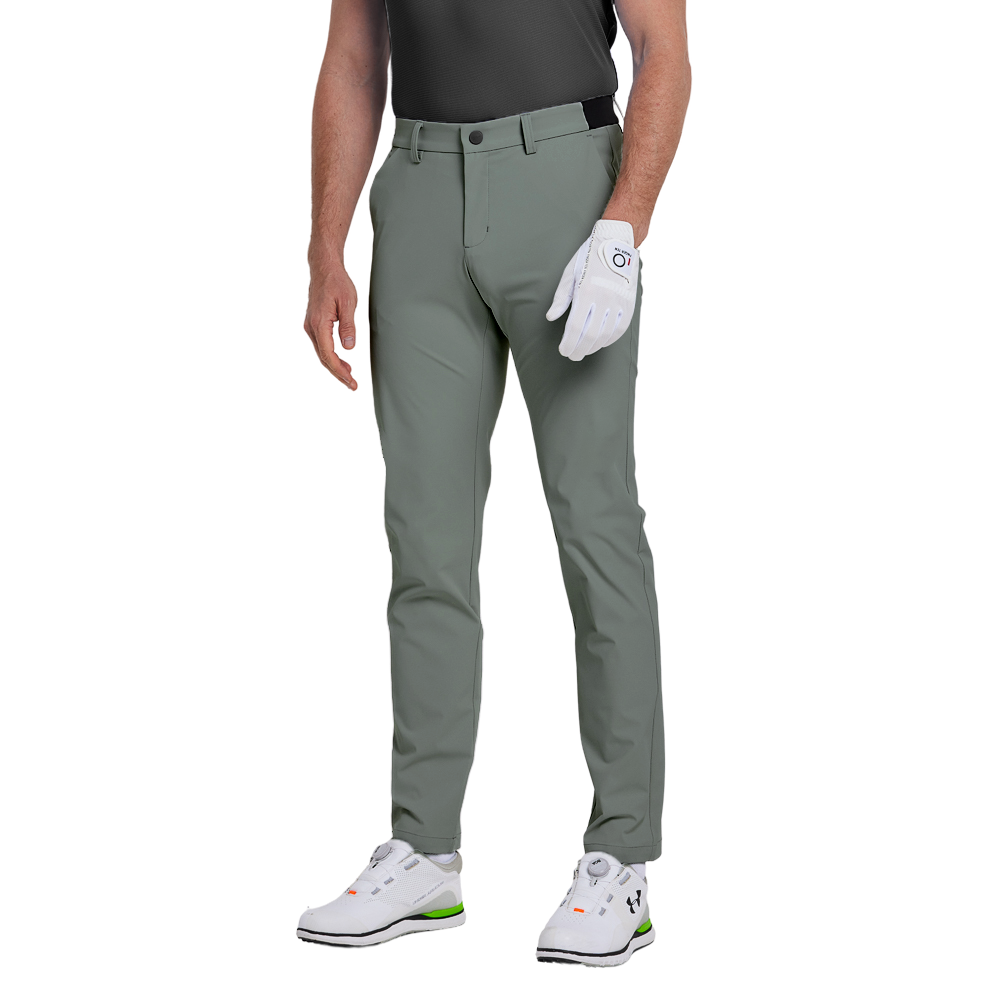 GoPlayer男四面彈高爾夫長褲(豆綠)