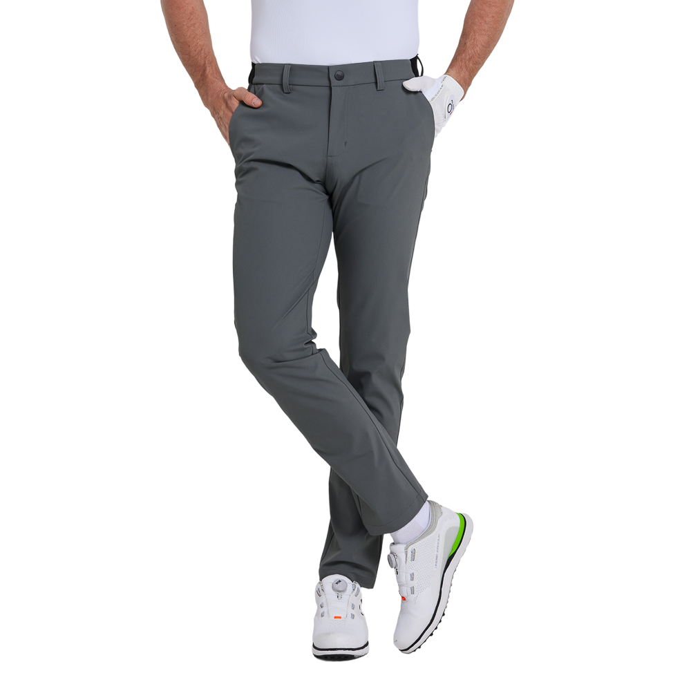GoPlayer男四面彈高爾夫長褲(深灰)