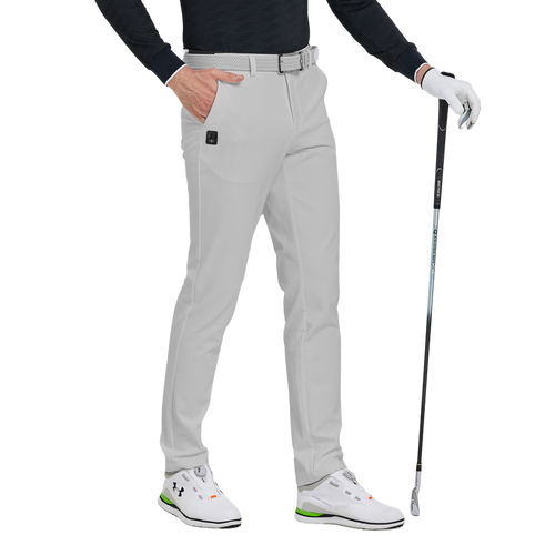 GoPlayer男四面彈高爾夫長褲(淺灰)
