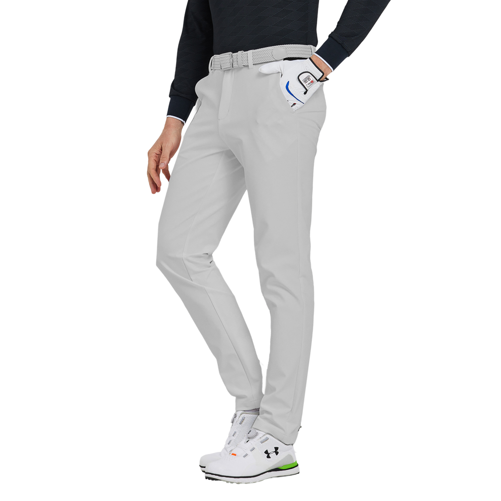 GoPlayer男四面彈高爾夫長褲(淺灰)