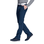 GoPlayer彈性腰圍快乾高爾夫長褲(雙紗藍)