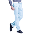 GoPlayer彈性腰圍快乾高爾夫長褲(淺灰藍)