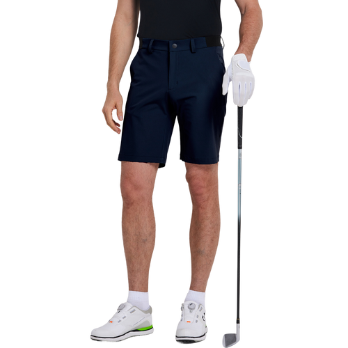 GoPlayer メンズ ストレッチウエスト 速乾 ショートパンツ (ネイビー) 2026