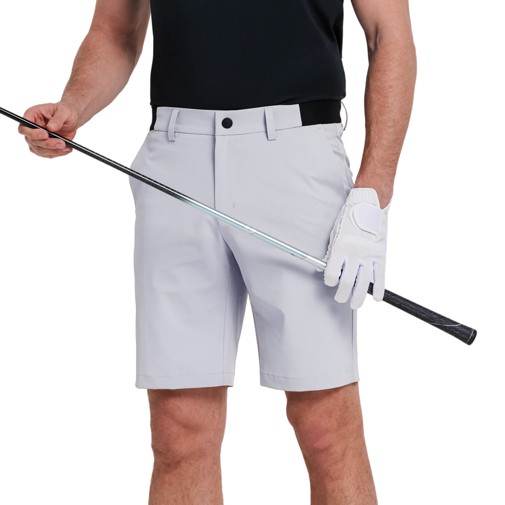 GoPlayer Men's Elastic Waist Quick Dry Shorts (Light Grey) 2026