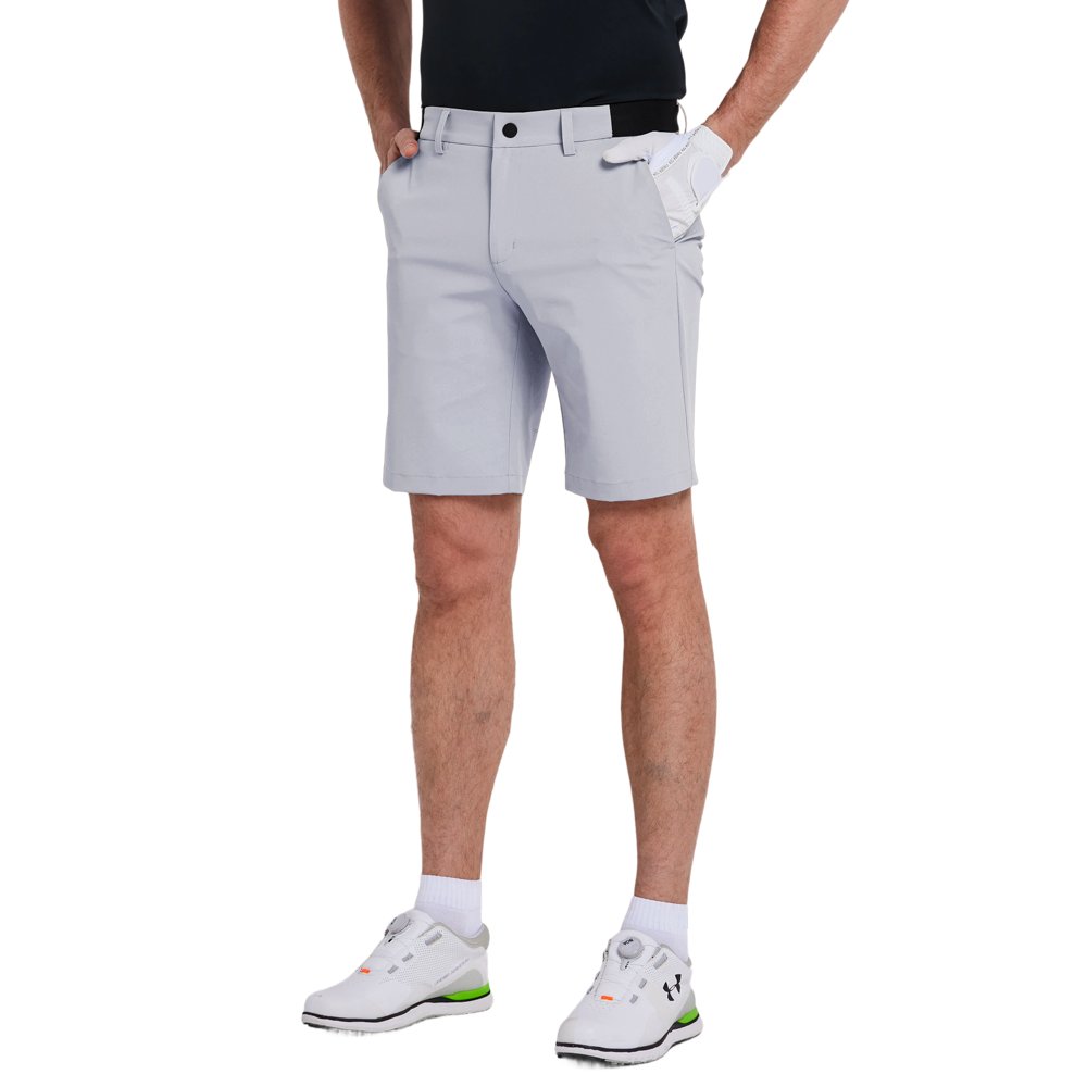 GoPlayer Men's Elastic Waist Quick Dry Shorts (Light Grey) 2026