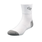 GoPlayer男竹炭氣墊中筒運動襪白