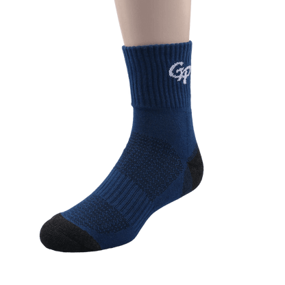 GoPlayer Men's Bamboo Charcoal Air Cushion Mid-tube Sports Socks Blue