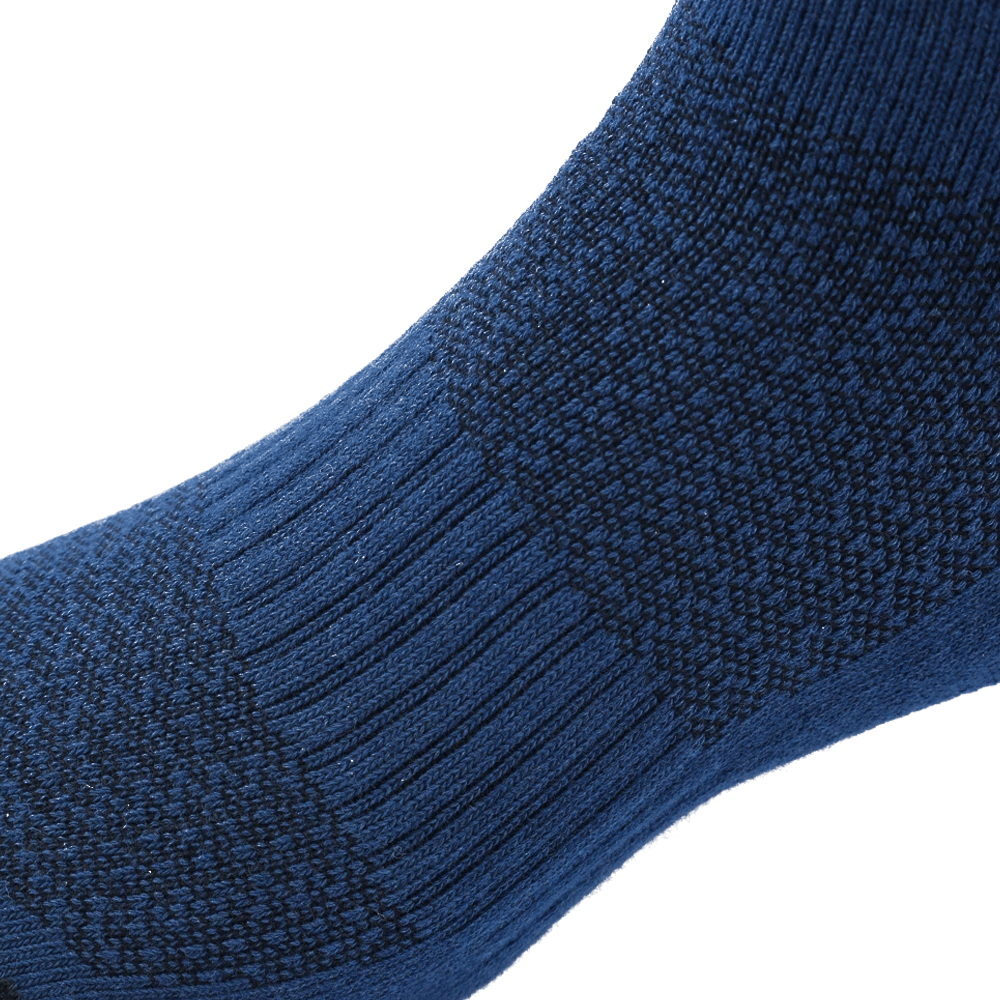 GoPlayer Men's Bamboo Charcoal Air Cushion Mid-tube Sports Socks Blue