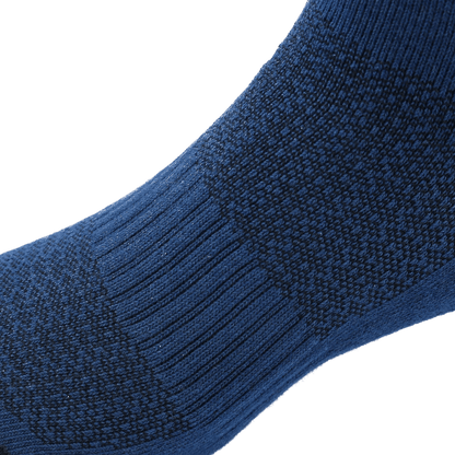 GoPlayer Men's Bamboo Charcoal Air Cushion Mid-tube Sports Socks Blue