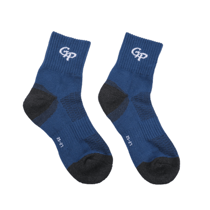 GoPlayer Men's Bamboo Charcoal Air Cushion Mid-tube Sports Socks Blue