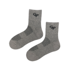 GoPlayer男竹炭氣墊中筒運動襪灰