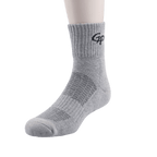 GoPlayer男竹炭氣墊中筒運動襪灰