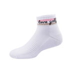 GoPlayer女高爾夫厚底竹炭短襪(白粉)