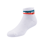 GoPlayer女高爾夫厚底竹炭短襪(白橘)