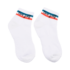 GoPlayer女高爾夫厚底竹炭短襪(白橘)