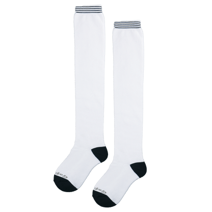 GoPlayer女膝上長筒襪(竹炭白黑)