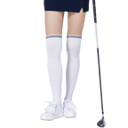 GoPlayer女膝上長筒襪(竹炭白黑)