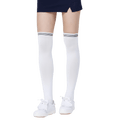 GoPlayer女膝上長筒襪(竹炭白黑)
