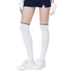 GoPlayer女膝上長筒襪(竹炭白黑)