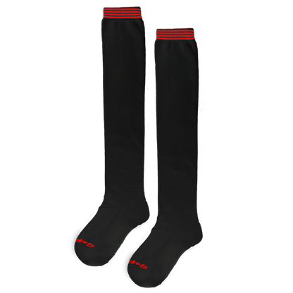 GoPlayer女膝上長筒襪(竹炭黑紅)