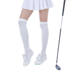 GoPlayer女高爾夫膝上襪(白銀)
