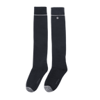 GoPlayer女高爾夫膝上襪(黑銀)