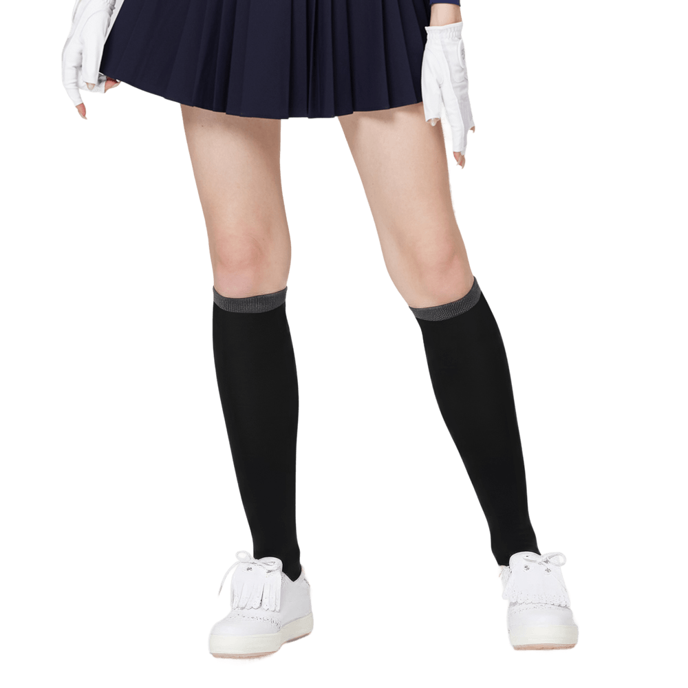 GoPlayer女高爾夫長筒襪(黑)
