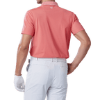 GoPlayer男彈性快乾短袖上衣(條紋領橘)