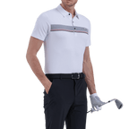 GoPlayer男彈性透氣短袖上衣(白)