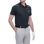 GoPlayer男彈性透氣短袖上衣(黑)