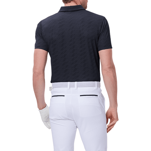 GoPlayer男涼感緹花短袖上衣(黑)