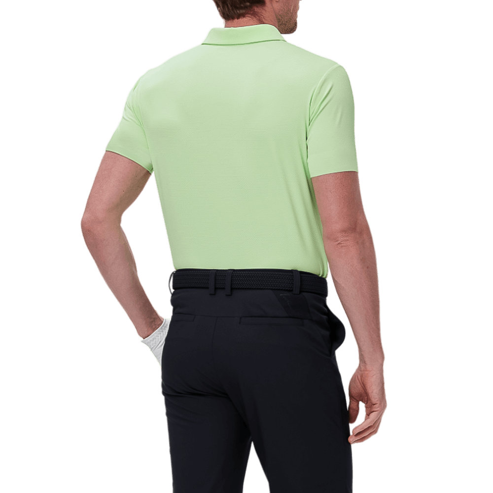 GoPlayer男涼感緹花短袖上衣(草綠)