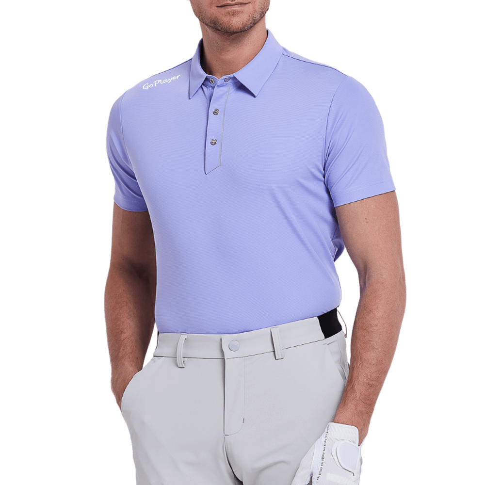 GoPlayer男輕薄透氣短袖上衣(紫)