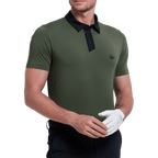 GoPlayer男輕薄透氣短袖上衣(軍綠)